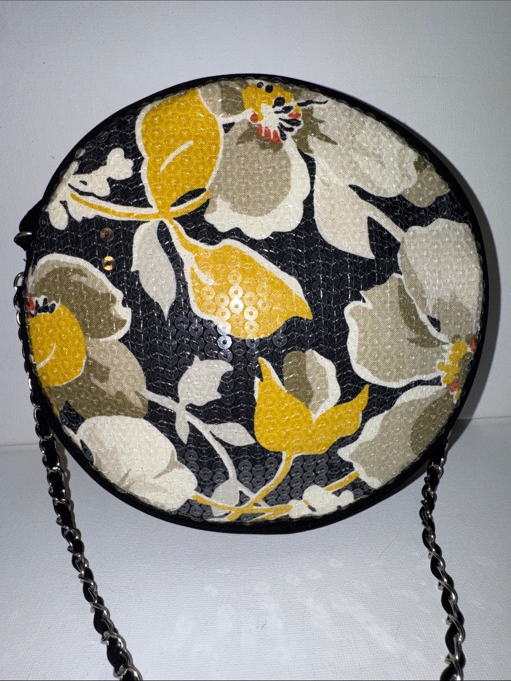 Vera Bradley Shimmer Evening Bag Retired Dogwood - Picture 2 of 6